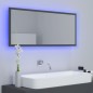 vidaXL Espejo de baño LED acrílico gris 100x8,5x37 cm vidaXL Espejo de baño LED acrílico gris 100x8,5x37 cm