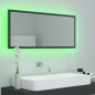 vidaXL Espejo de baño LED acrílico gris 100x8,5x37 cm vidaXL Espejo de baño LED acrílico gris 100x8,5x37 cm