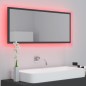 vidaXL Espejo de baño LED acrílico gris 100x8,5x37 cm vidaXL Espejo de baño LED acrílico gris 100x8,5x37 cm