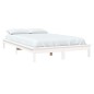 vidaXL Estructura de cama de madera maciza de pino blanco 140x190 cm vidaXL Estructura de cama de madera maciza de pino blanco 140x190 cm