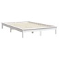 vidaXL Estructura de cama de madera maciza de pino blanco 140x190 cm vidaXL Estructura de cama de madera maciza de pino blanco 140x190 cm