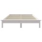 vidaXL Estructura de cama de madera maciza de pino blanco 140x190 cm vidaXL Estructura de cama de madera maciza de pino blanco 140x190 cm