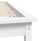 vidaXL Estructura de cama de madera maciza de pino blanco 140x190 cm vidaXL Estructura de cama de madera maciza de pino blanco 140x190 cm