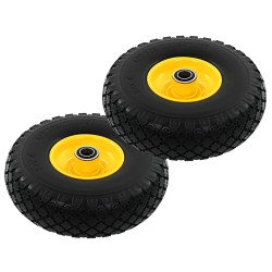 vidaXL Ruedas de carrito de sacos 2 unidades PU macizo 3.00-4 (260x85)