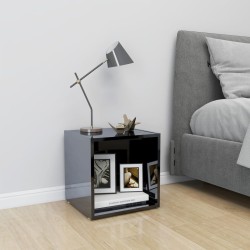 vidaXL Mueble para TV madera contrachapada negro brillo 37x35x37 cm