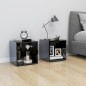 vidaXL Mueble para TV madera contrachapada negro brillo 37x35x37 cm vidaXL Mueble para TV madera contrachapada negro brillo 37x35x37 cm