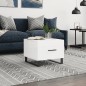 vidaXL Mesa de centro madera de ingeniería brillo blanco 50x50x40 cm vidaXL Mesa de centro madera de ingeniería brillo blanco 50x50x40 cm