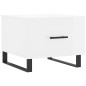 vidaXL Mesa de centro madera de ingeniería brillo blanco 50x50x40 cm vidaXL Mesa de centro madera de ingeniería brillo blanco 50x50x40 cm