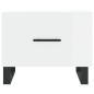 vidaXL Mesa de centro madera de ingeniería brillo blanco 50x50x40 cm vidaXL Mesa de centro madera de ingeniería brillo blanco 50x50x40 cm