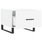 vidaXL Mesa de centro madera de ingeniería brillo blanco 50x50x40 cm vidaXL Mesa de centro madera de ingeniería brillo blanco 50x50x40 cm