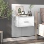 vidaXL Mesitas de noche de pared 2 unidades blancas