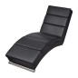 vidaXL Diván de cuero sintético negro vidaXL Diván de cuero sintético negro