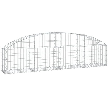 vidaXL Cesta de gaviones forma arco hierro galvanizado 200x30x40/60 cm