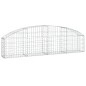 vidaXL Cesta de gaviones forma arco hierro galvanizado 200x30x40/60 cm