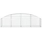 vidaXL Cesta de gaviones forma arco hierro galvanizado 200x30x40/60 cm
