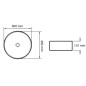 vidaXL Lavabo 40x15 cm cerámica plateado vidaXL Lavabo 40x15 cm cerámica plateado