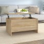 vidaXL Mesa de centro contrachapada roble Sonoma 80x55,5x41,5 cm