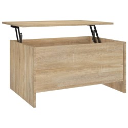 vidaXL Mesa de centro contrachapada roble Sonoma 80x55,5x41,5 cm