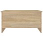 vidaXL Mesa de centro contrachapada roble Sonoma 80x55,5x41,5 cm