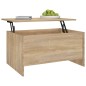 vidaXL Mesa de centro contrachapada roble Sonoma 80x55,5x41,5 cm