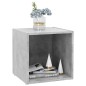 vidaXL Mueble de TV 4uds madera contrachapada gris hormigón 37x35x37cm vidaXL Mueble de TV 4uds madera contrachapada gris hormigón 37x35x37cm