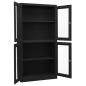 vidaXL Armario oficina acero y vidrio templado antracita 90x40x180 cm vidaXL Armario oficina acero y vidrio templado antracita 90x40x180 cm