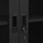vidaXL Armario oficina acero y vidrio templado antracita 90x40x180 cm vidaXL Armario oficina acero y vidrio templado antracita 90x40x180 cm