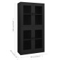 vidaXL Armario oficina acero y vidrio templado antracita 90x40x180 cm vidaXL Armario oficina acero y vidrio templado antracita 90x40x180 cm