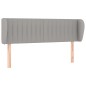 vidaXL Cabecero de tela gris claro 147x23x78/88 cm