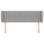 vidaXL Cabecero de tela gris claro 147x23x78/88 cm