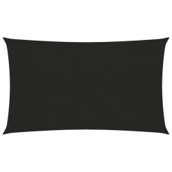 vidaXL Toldo de vela HDPE negro 160 g/m² 2x5 m
