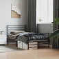 vidaXL Estructura de cama con cabecero y estribo metal negro 100x190cm vidaXL Estructura de cama con cabecero y estribo metal negro 100x190cm