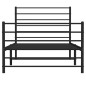vidaXL Estructura de cama con cabecero y estribo metal negro 100x190cm vidaXL Estructura de cama con cabecero y estribo metal negro 100x190cm