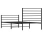 vidaXL Estructura de cama con cabecero y estribo metal negro 100x190cm vidaXL Estructura de cama con cabecero y estribo metal negro 100x190cm