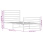 vidaXL Estructura de cama con cabecero y estribo metal negro 100x190cm vidaXL Estructura de cama con cabecero y estribo metal negro 100x190cm