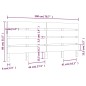 vidaXL Cabecero de cama madera maciza de pino blanco 200x3x80 cm