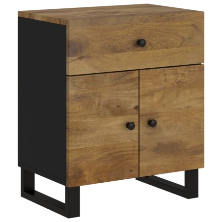 vidaXL Mesita de noche madera mango madera contrachapada 50x33x60 cm
