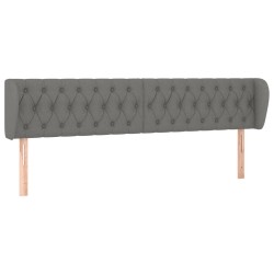 vidaXL Cabecero de tela gris oscuro 203x23x78/88 cm