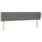vidaXL Cabecero de tela gris oscuro 203x23x78/88 cm