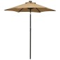 vidaXL Sombrilla con luces LED aluminio gris taupe 200x211 cm vidaXL Sombrilla con luces LED aluminio gris taupe 200x211 cm