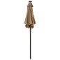 vidaXL Sombrilla con luces LED aluminio gris taupe 200x211 cm vidaXL Sombrilla con luces LED aluminio gris taupe 200x211 cm