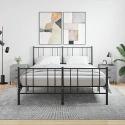 vidaXL Mesitas noche 2 uds madera ingeniería gris Sonoma 40x35x47,5 cm