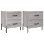 vidaXL Mesitas noche 2 uds madera ingeniería gris Sonoma 40x35x47,5 cm vidaXL Mesitas noche 2 uds madera ingeniería gris Sonoma 40x35x47,5 cm