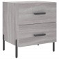 vidaXL Mesitas noche 2 uds madera ingeniería gris Sonoma 40x35x47,5 cm vidaXL Mesitas noche 2 uds madera ingeniería gris Sonoma 40x35x47,5 cm