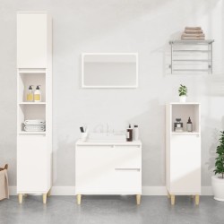 vidaXL Armario de baño madera contrachapada blanco 65x33x60 cm