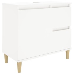 vidaXL Armario de baño madera contrachapada blanco 65x33x60 cm