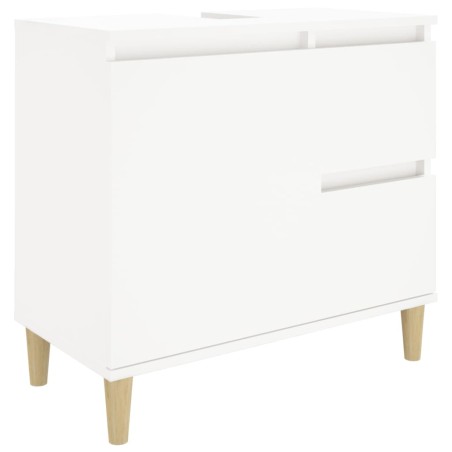 vidaXL Armario de baño madera contrachapada blanco 65x33x60 cm