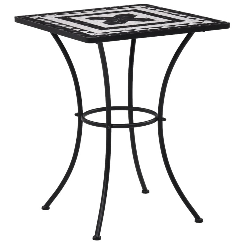 vidaXL Mesa bistró de mosaico cerámica negro y blanco 60 cm vidaXL Mesa bistró de mosaico cerámica negro y blanco 60 cm