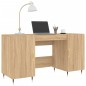 vidaXL Escritorio madera de ingeniería roble Sonoma 140x50x75 cm vidaXL Escritorio madera de ingeniería roble Sonoma 140x50x75 cm