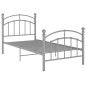 vidaXL Estructura de cama de metal gris 100x200 cm vidaXL Estructura de cama de metal gris 100x200 cm